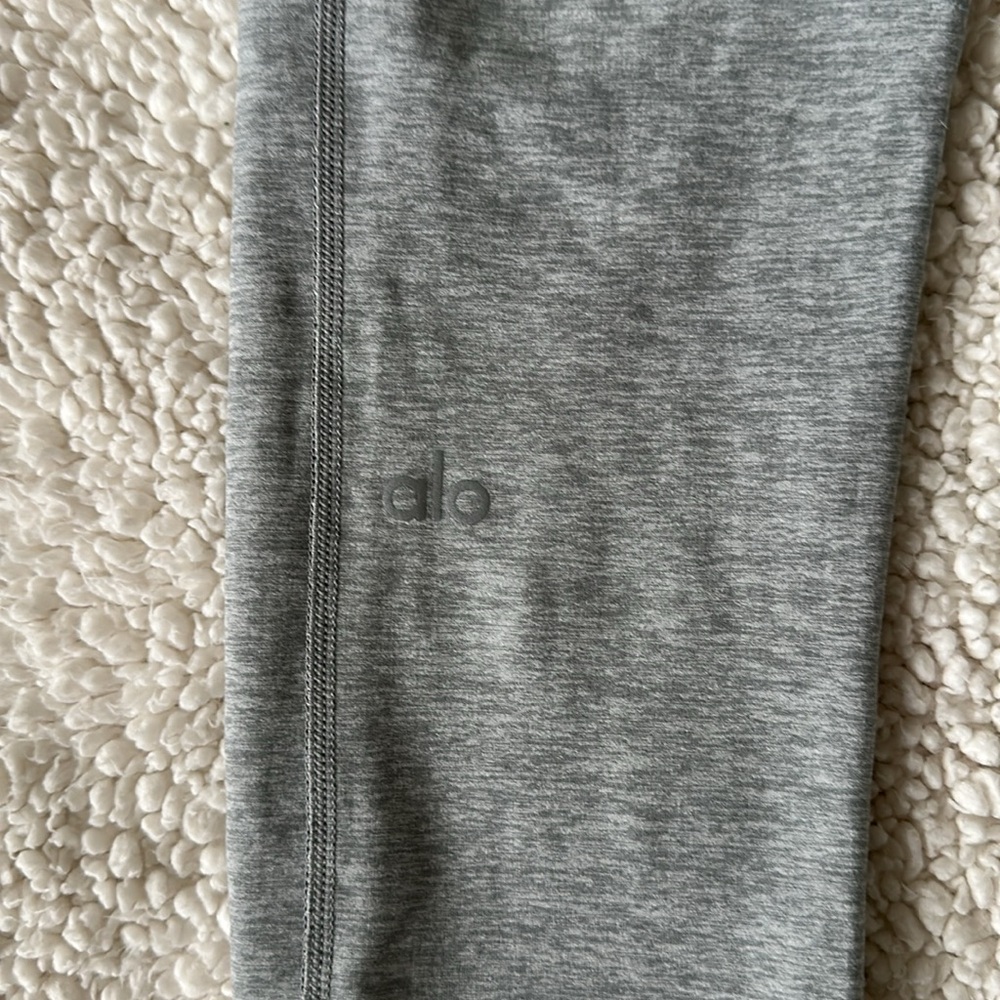 Alo Yoga High-Waist Alosoft Lounge Legging Size M Zinc Heather - Picture 7 of 7